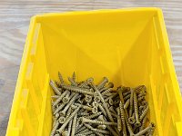 2022-03-21 14.05.12  Suggested parts:  Heavy duty wood screws for French Cleats.  Kreg pocket screws (Blue) for everything else.